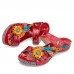  Retro Casual Flowers Calico Comfy Flat Stripe Sandals