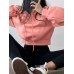 Solid Drawstring Long Sleeve Casual Women Hoodie